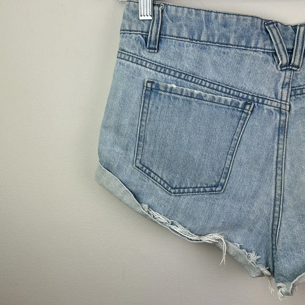 Volcom Stoned Rolled Jean Shorts Size 28/7 Cotton Festival Summer Beach Surf